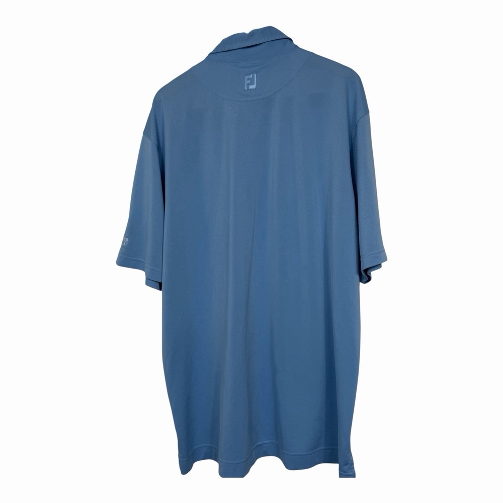 FootJoy FJ Golf Polo Shirt Mens XXL Blue Castle Bay Country Club Performance - Picture 3 of 8